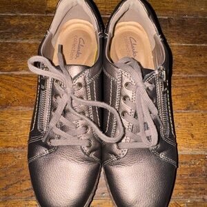 Clarks Caroline Janna Women's Bronze Metallic Sneakers US size 9M